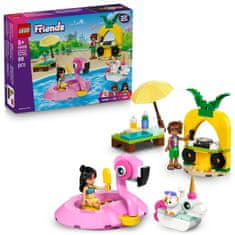 LEGO Friends 42658 Zabava na bazenu s samorogom in plamencem
