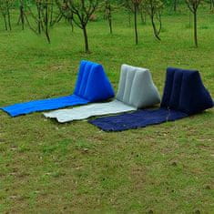 Netscroll Napihljiva podloga za plažo, blazina za plažo, sončenje z vzglavnikom, PVC naslonjalo, vodoodporna in prenosna za plažo, kampiranje ali potovanja, siva barva, BeachSofa