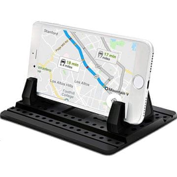 Netscroll Univerzalni avto nosilec za pametni telefon, silikonsko nedrseče držalo za armaturno ploščo, 5 lepilnih točk, za iPhone, Samsung, Huawei, Garmin, tudi za ukrivljene površine, CellphoneMat