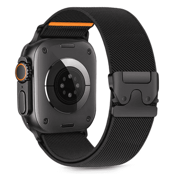 Tech-protect Nylon Clasp pašček za Apple Watch 44/45/46/49mm, black