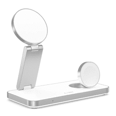 Tech-protect A47 MagSafe brezžični polnilnik na mobitel / AirPods / Apple Watch 15W, bela