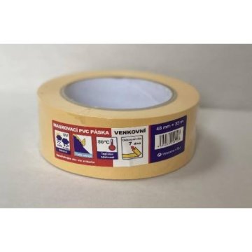 Ostatní Maskirni trak, odporen na UV-žarke, 50 mm x 33 m, naguban, rumen