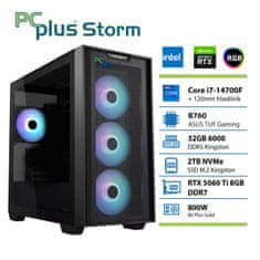 PCplus Storm Core i7-14700F 32GB 2TB SSD RTX 5060Ti 8GB gaming namizni računalnik