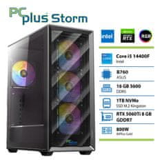PCplus Storm Core i5-14400F 16GB 1TB SSD RTX 5060Ti 8GB gaming namizni računalnik