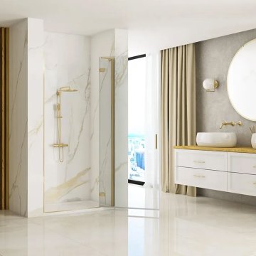 REA Tuš vrata Hugo 100 Gold Brushed