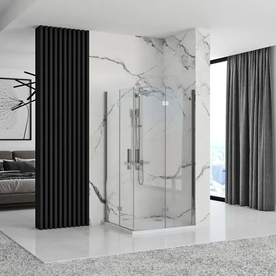 REA Tuš kabina Molier Chrome Double 90x90