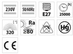 Vivalux LED sijalka E27 G45 0,5W RGB – 7 barv 