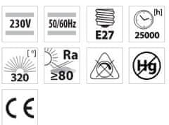 Vivalux LED sijalka E27 G45 1W 70lm RUMENA