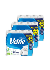 VemoHerb toaletni papir SOFT WHITE MULTIPACK 32/1 ,3-sl.,150 listov,100% celuloza, 3x32 rol