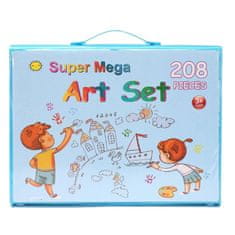 JOJOY® 208-delni umetniški komplet s prenosnim stojalom | ARTIMASTER Modra