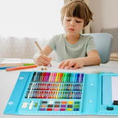 JOJOY® 208-delni umetniški komplet s prenosnim stojalom | ARTIMASTER Modra