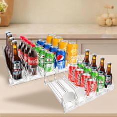 HOME & MARKER® Organizator za hladilnik z avtomatskim drsnim sistemom | DRINZER Bela