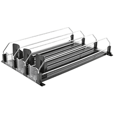HOME & MARKER® Organizator za hladilnik z avtomatskim drsnim sistemom | DRINZER Črna