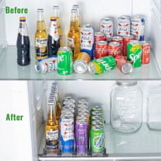 HOME & MARKER® Organizator za hladilnik z avtomatskim drsnim sistemom | DRINZER Črna