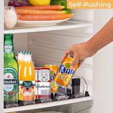 HOME & MARKER® Organizator za hladilnik z avtomatskim drsnim sistemom | DRINZER Črna