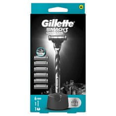 Gillette Brivnik Mach3 z ogljem + 6 nastavkov