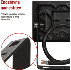 Emos Tambo reflektor, 50 W, 5000 lm, IP65, črna (ZS2542)