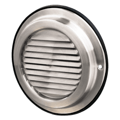 VENTS Rešetka rozeta fasadna okrogla Vents mvB Inox, 15 cm