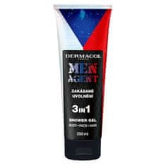 Dermacol Gel za prhanje Forbidden release Men Agent (3v1 gel za prhanje) 250 ml