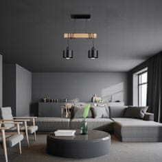 master LED Viseča svetilka 2xE27 za LED IP20 ELZA jeklo/les