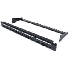 Intellinet 19" 1U 24-port črn slepi panel