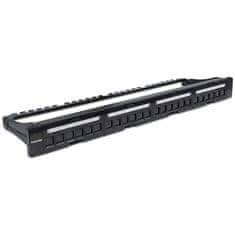 Intellinet 19" 1U 24-port črn slepi panel