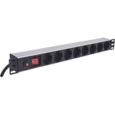 Intellinet 19" Rackmount 1U 3m 8 vtičnic za omrežne omare prenapetostna zaščita razdelilec