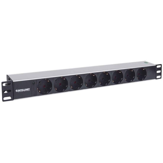 Intellinet 19" Rackmount 1U 1,8m LED indikator 8 vtičnic za omrežno omaro razdelilec