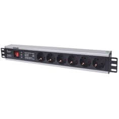 Intellinet 19" Rackmount 1.5U 3m 6 vtičnic za omrežne omare prenapetostna zaščita razdelilec