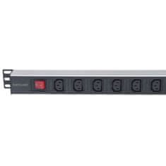 Intellinet 19" 1U 2m Anti-Shedding 8 vtičnic C13 za omrežne omare razdelilec