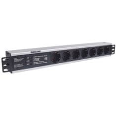 Intellinet 19" Rackmount 1.5U 3m 7 vtičnic za omrežne omare prenapetostna zaščita razdelilec