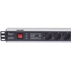 Intellinet 19" Rackmount 1.5U 3m 6 vtičnic za omrežne omare prenapetostna zaščita razdelilec