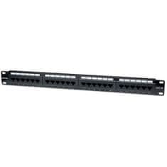 Intellinet 1U 24-port UTP Cat5e črn patch panel
