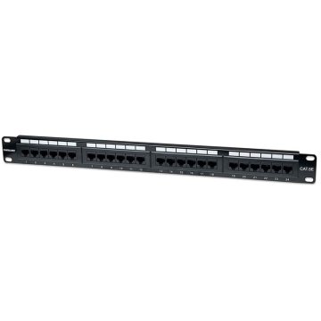 Intellinet 1U 24-port UTP Cat5e črn patch panel