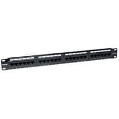 Intellinet 1U 24-port UTP Cat5e črn patch panel