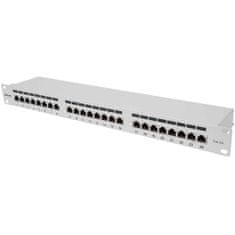 Intellinet 1U 24-port FTP Cat6a siv patch panel