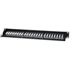 Intellinet 1U 24-port FTP Cat5e črn patch panel