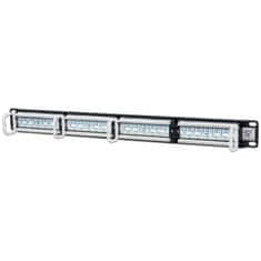 Intellinet 1U 24-port UTP Cat5e črn patch panel