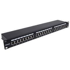 Intellinet 1U 24-port FTP Cat6a črn patch panel
