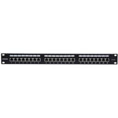 Intellinet 1U 24-port FTP Cat6a črn patch panel