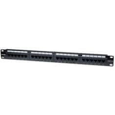 Intellinet 1U 24-port UTP Cat6 črn patch panel