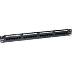 Intellinet 1U 24-port UTP Cat6 črn patch panel