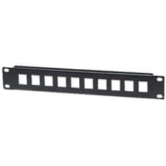 Intellinet 10'' 1U 10-port črn slepi patch panel
