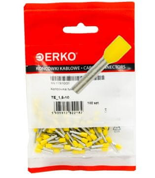 shumee Izolirana tulka za priključne sponke TE 1,5/10 100 kosov rumene barve ERKO