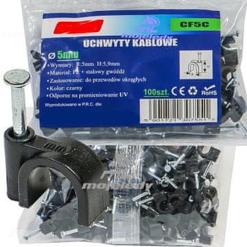 shumee Ročaj FLOP 05 100 kosov/pakiranje 5x5.9 črne barve CF5C