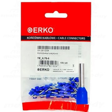 shumee Izolirana tulka za priključne sponke TE 0,75/8 100 kosov Niebie ERKO