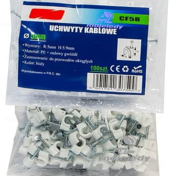 shumee Ročaj FLOP 05 100 kosov/pakiranje 5x5.9 bel CF5B