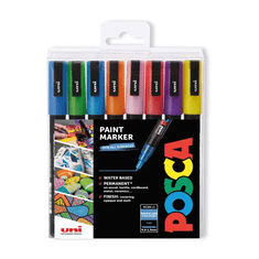 UNI Marker Uni PC-3M POSCA, set 8/1 Bleščice