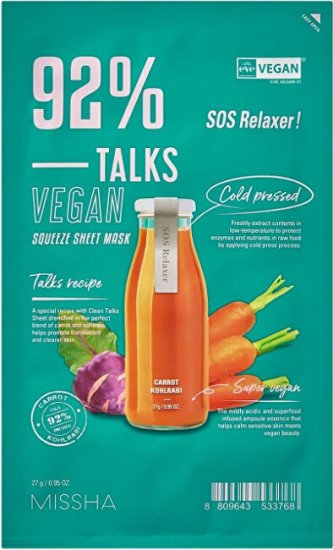 MISSHA Talks Vegan SOS Relaxer (maska na lističih) 27 g