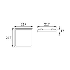 Ideus LED panel 18W vgradno-nadgradni 3CCT 2320lm IP20 OLGA kvadratni bel